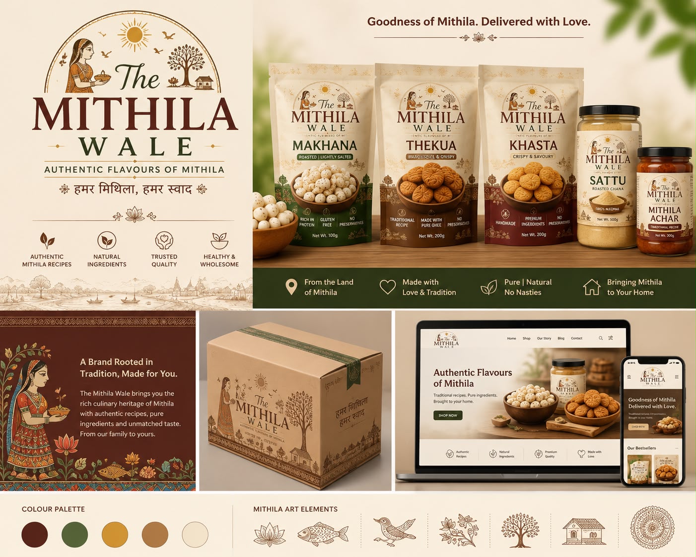 Premium Mithila Makhana in a traditional setting
